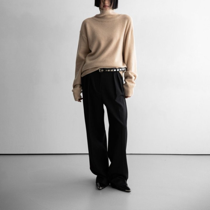 Paper Moon - Korean Women Fashion - #shopsmall - Classic Cashmere Blend Wool High Neck Knit Top - 6