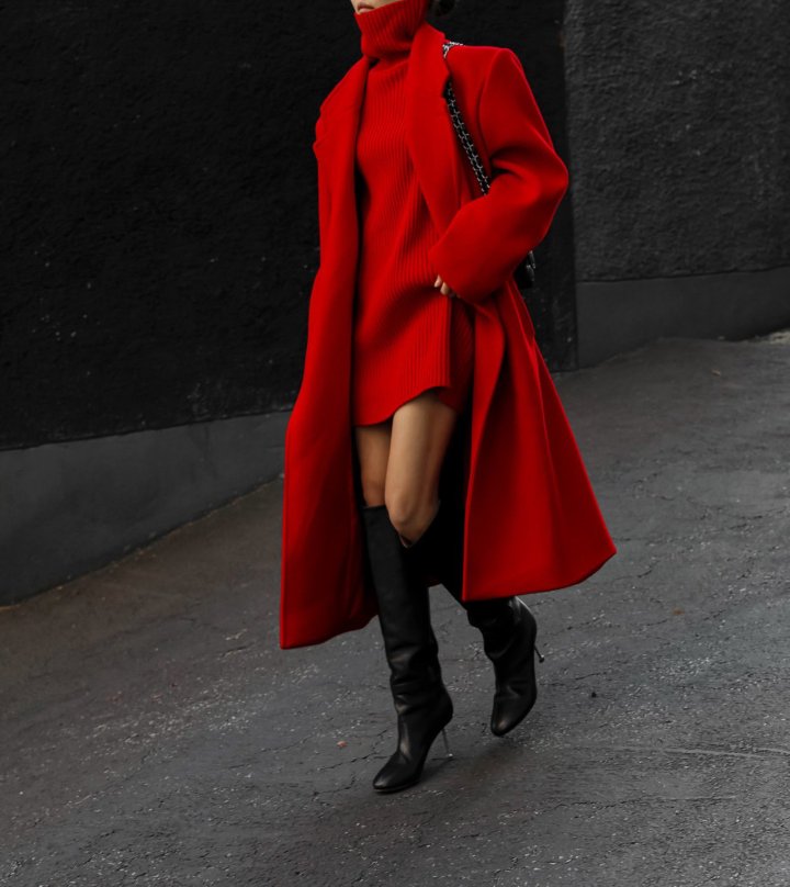 Paper Moon - Korean Women Fashion - #shopsmall - Turtleneck Ribbed Knit Mini One-piece