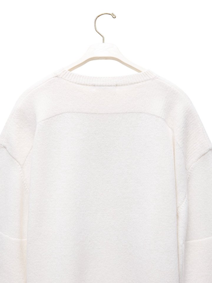 Paper Moon - Korean Women Fashion - #thatsdarling - Double Knitting Shoulder Detail Round Neck Knit - 11