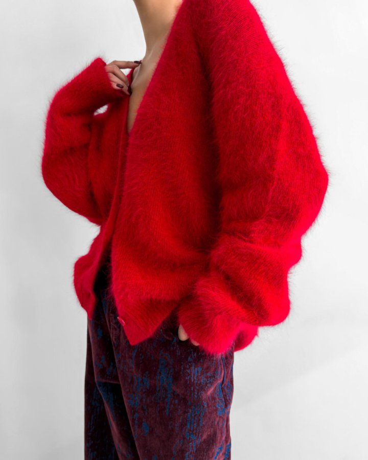 Paper Moon - Korean Women Fashion - #thatsdarling - Luxe Mink Angora Knit Cardigan - 5