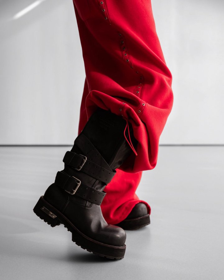 Paper Moon - Korean Women Fashion - #thatsdarling - Oversized Eyelet Line Detail Sweat Wide Pants - 6