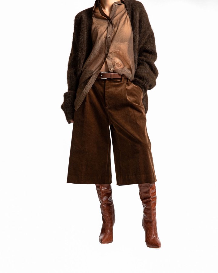 Paper Moon - Korean Women Fashion - #thatsdarling - Classic Corduroy Bermuda Pants - 5