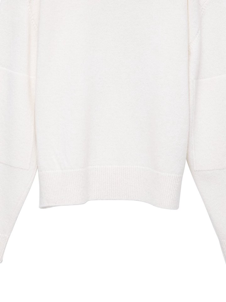 Paper Moon - Korean Women Fashion - #thelittlethings - Double Knitting Shoulder Detail Round Neck Knit - 12