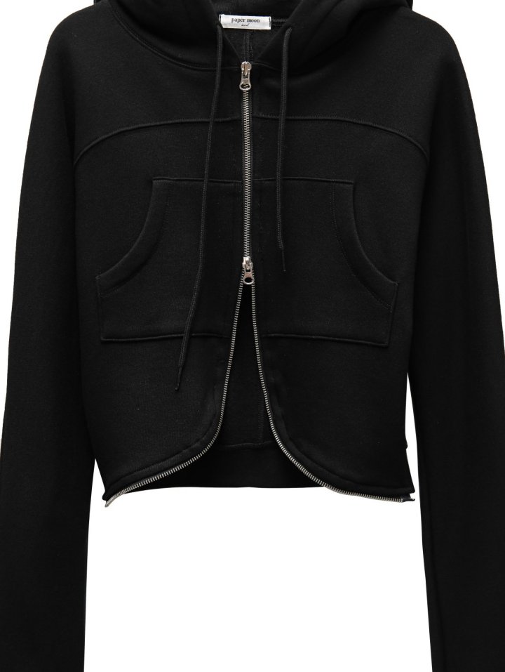 Paper Moon - Korean Women Fashion - #thelittlethings - Round Line Slim Hoodie Zip-Up - 10