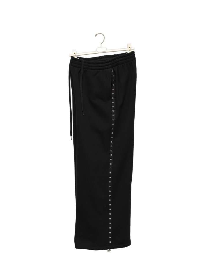 Paper Moon - Korean Women Fashion - #thelittlethings - Oversized Eyelet Line Detail Sweat Wide Pants - 8