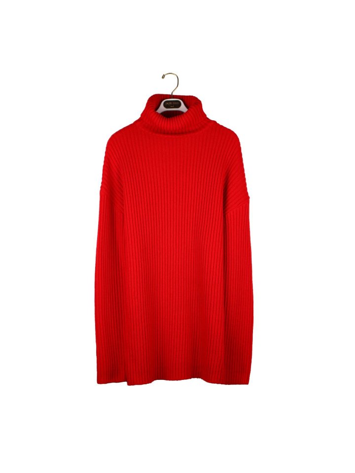 Paper Moon - Korean Women Fashion - #thelittlethings - Turtleneck Ribbed Knit Mini One-piece - 3