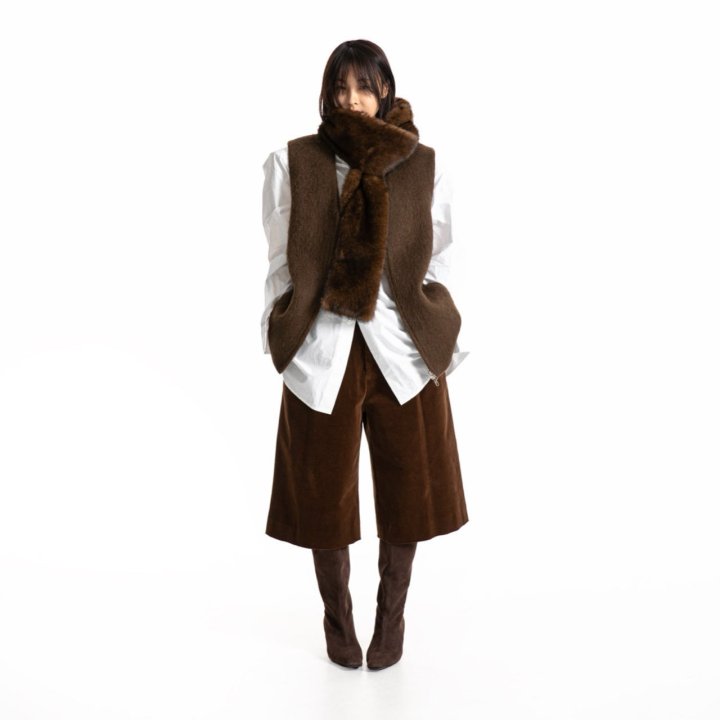 Paper Moon - Korean Women Fashion - #vintageinspired - Alpaca Wool Zip-Up Vest - 6