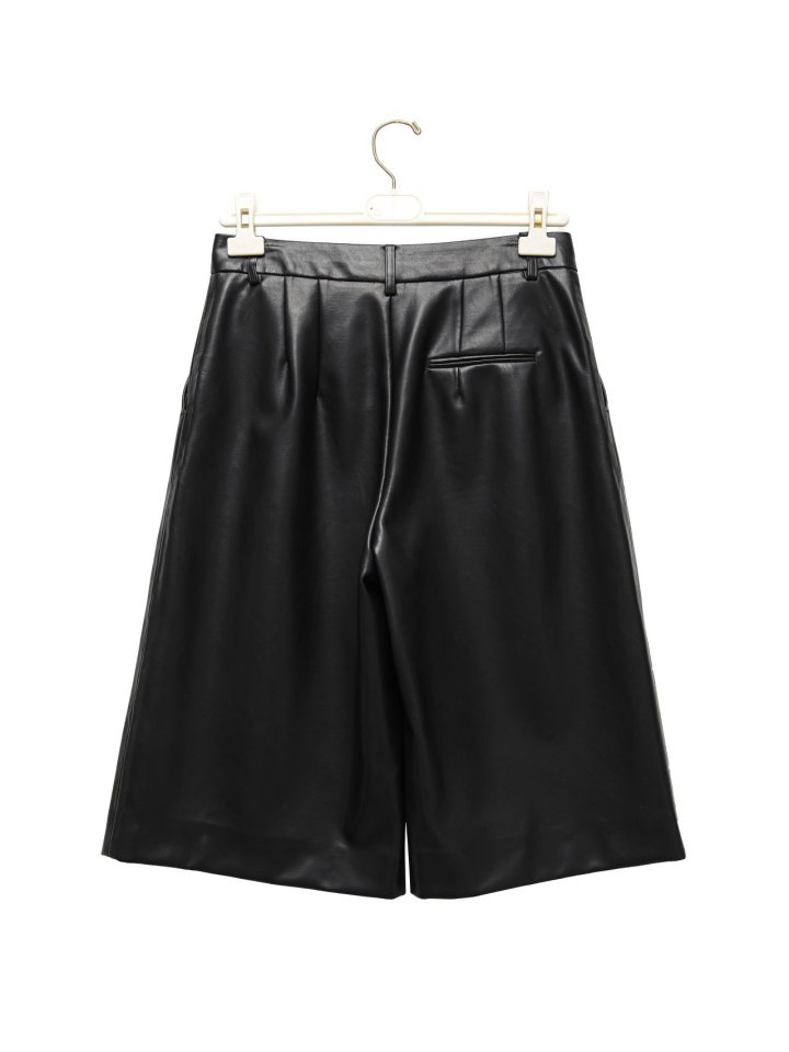 Paper Moon - Korean Women Fashion - #vintageinspired - Classic Wide Fit Shiny Bermuda Trousers - 5