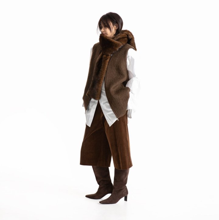 Paper Moon - Korean Women Fashion - #vintagekidsstyle - Alpaca Wool Zip-Up Vest - 7
