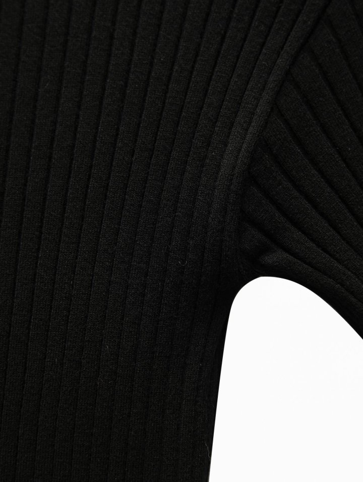 Paper Moon - Korean Women Fashion - #vintagekidsstyle - Classic Ribbed Half Turtleneck Knit Top - 11