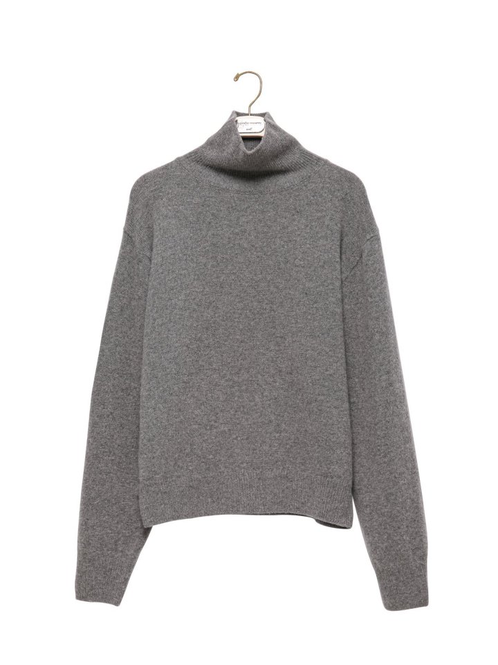 Paper Moon - Korean Women Fashion - #vintagekidsstyle - Classic Cashmere Blend Wool High Neck Knit Top - 5
