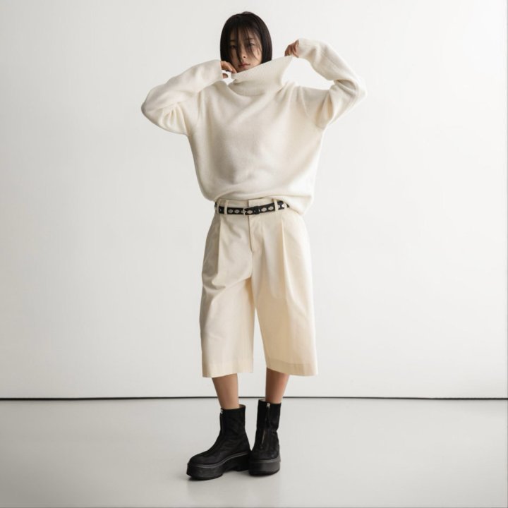 Paper Moon - Korean Women Fashion - #vintageinspired - Classic Cashmere Blend Wool High Neck Knit Top - 4
