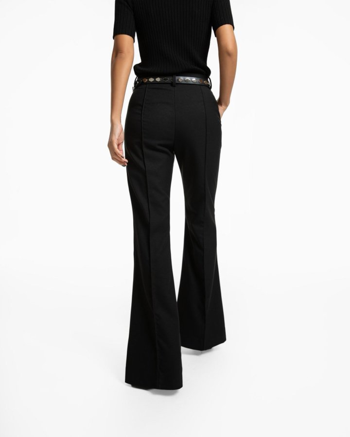 Paper Moon - Korean Women Fashion - #womensfashion - Front Crease Pintuck Flare Pants - 3