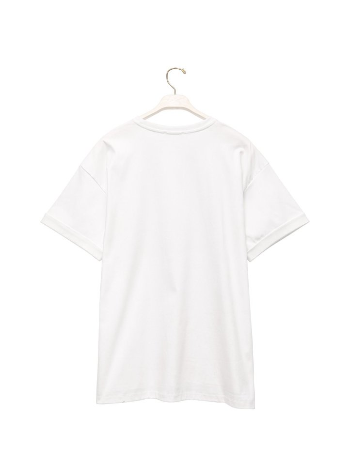 Paper Moon - Korean Women Fashion - #womensfashion - Premium Cotton Roll-Up Tee - 6