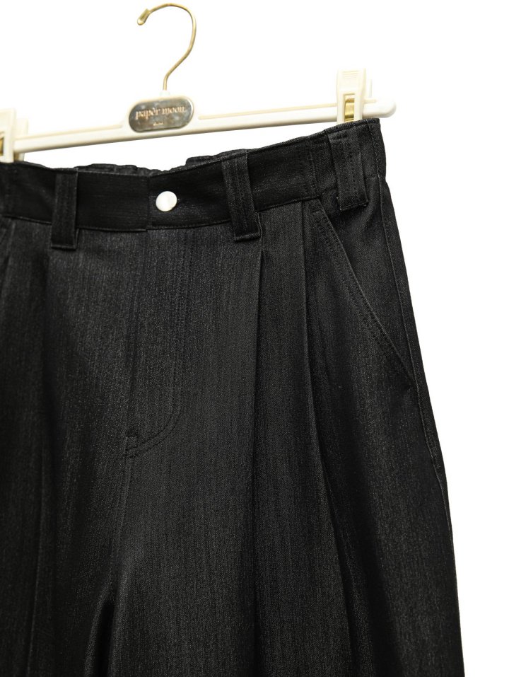 Paper Moon - Korean Women Fashion - #womensfashion - Pleated Detail Twill Denim Wide Trousers - 11