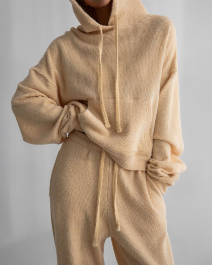 Paper Moon - Korean Women Fashion - #womensfashion - Hairy Texture Cozy Hooded Top