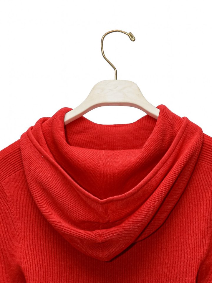 Paper Moon - Korean Women Fashion - #womensfashion - Whole Garment Hood Knit Top - 10