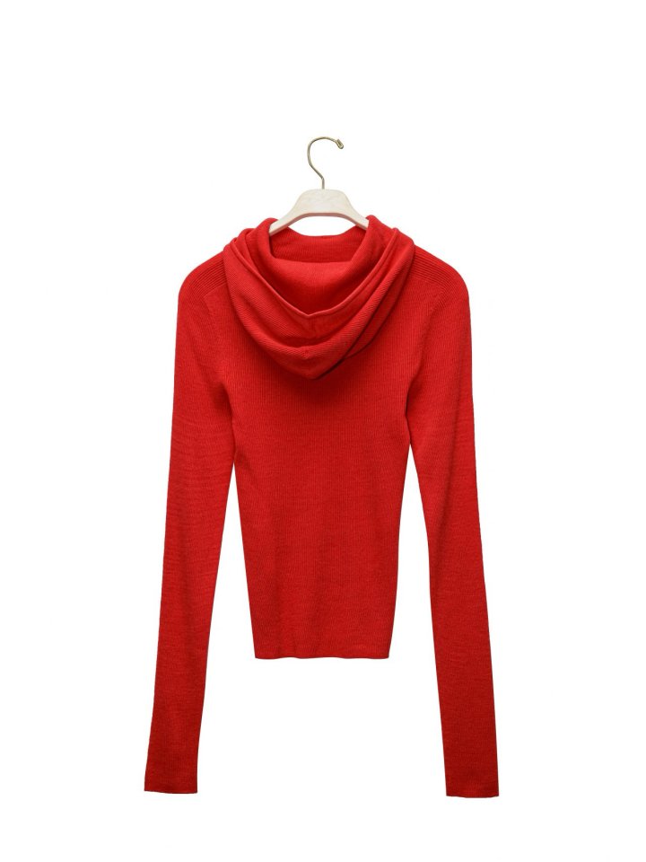 Paper Moon - Korean Women Fashion - #womensfashion - Whole Garment Hood Knit Top - 6