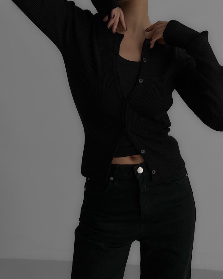 Paper Moon - Korean Women Fashion - #momslook - Ribbed Button Down Knit Cardigan - 4