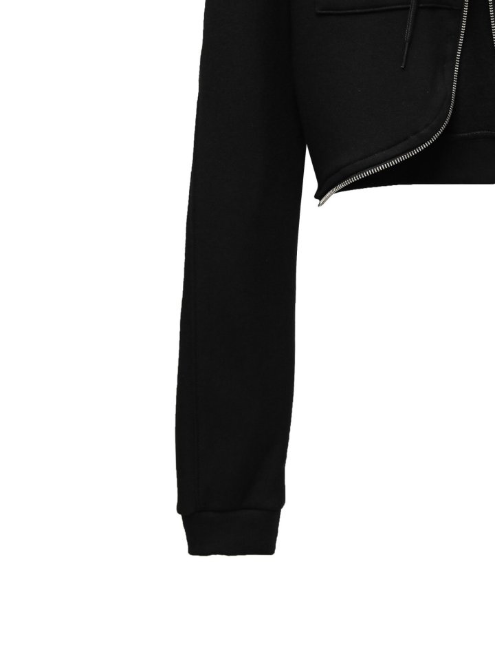 Paper Moon - Korean Women Fashion - #womensfashion - Round Line Slim Hoodie Zip-Up - 12