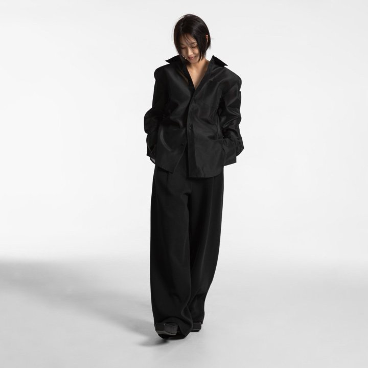 Paper Moon - Korean Women Fashion - #womensfashion - Luxe Double Sleeve Caos Detail Organza Shirt