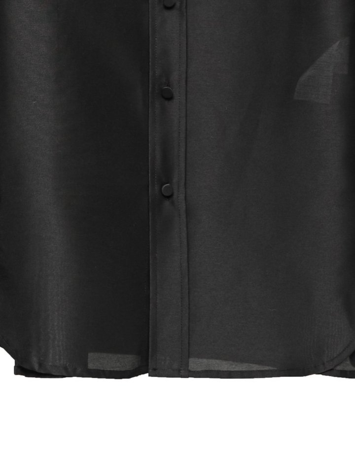 Paper Moon - Korean Women Fashion - #womensfashion - Luxe Double Sleeve Caos Detail Organza Shirt - 11