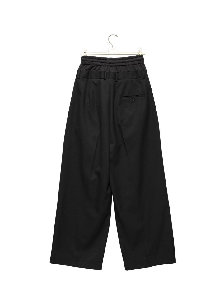 Paper Moon - Korean Women Fashion - #womensfashion - Luxe Banding Layered Detail Wide Pants - 7