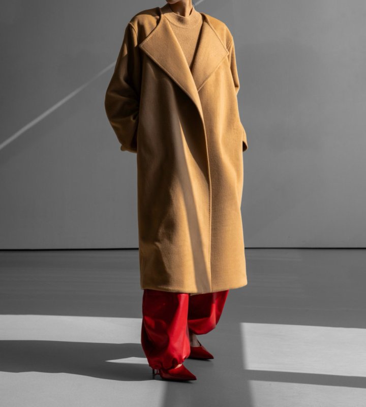 Paper Moon - Korean Women Fashion - #womensfashion - Luxe Cashmere Wool Stitch Point Robe Belted Coat - 3
