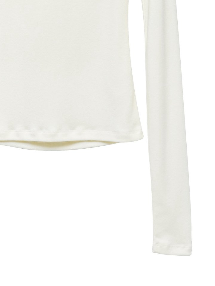 Paper Moon - Korean Women Fashion - #womensfashion - Back Open Detail Turtleneck Long Sleeve Tee - 10