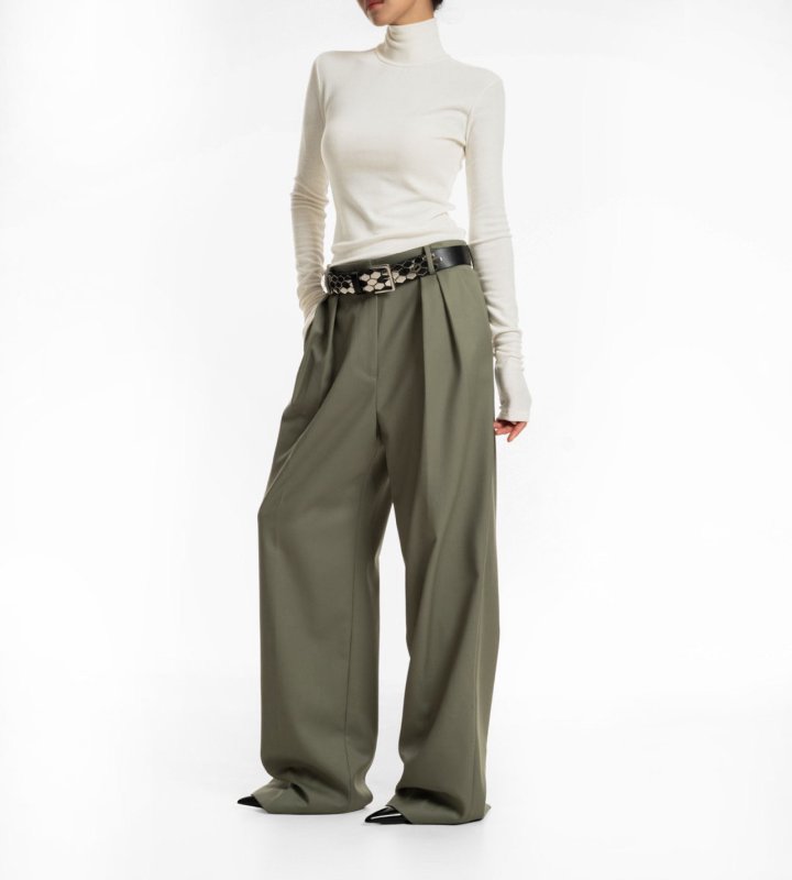 Paper Moon - Korean Women Fashion - #womensfashion - Back Open Detail Turtleneck Long Sleeve Tee - 2