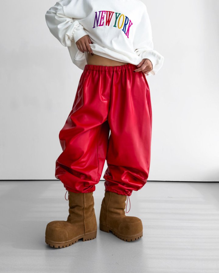 Paper Moon - Korean Women Fashion - #womensfashion - Vegan Volume Jogger Trousers - 3