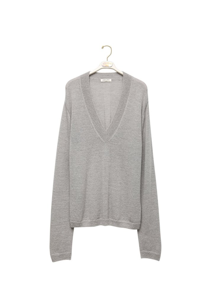 Paper Moon - Korean Women Fashion - #womensfashion - Alpaca Wool Deep V Neck Knit Top - 8