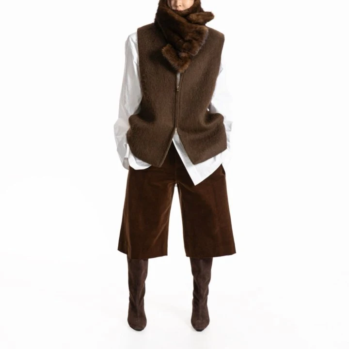 Paper Moon - Korean Women Fashion - #womensfashion - Alpaca Wool Zip-Up Vest
