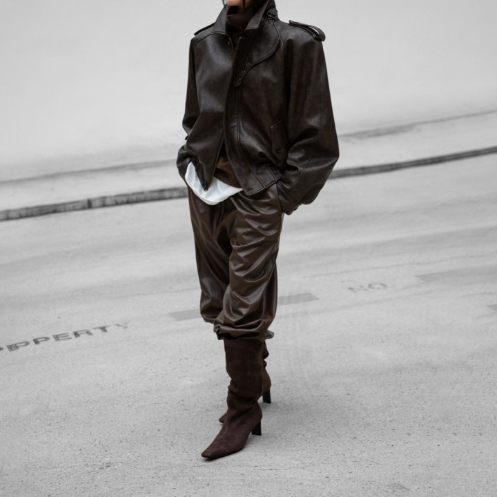 Paper Moon - Korean Women Fashion - #womensfashion - Oversized Vegan Button Up Bomber Jacket - 3