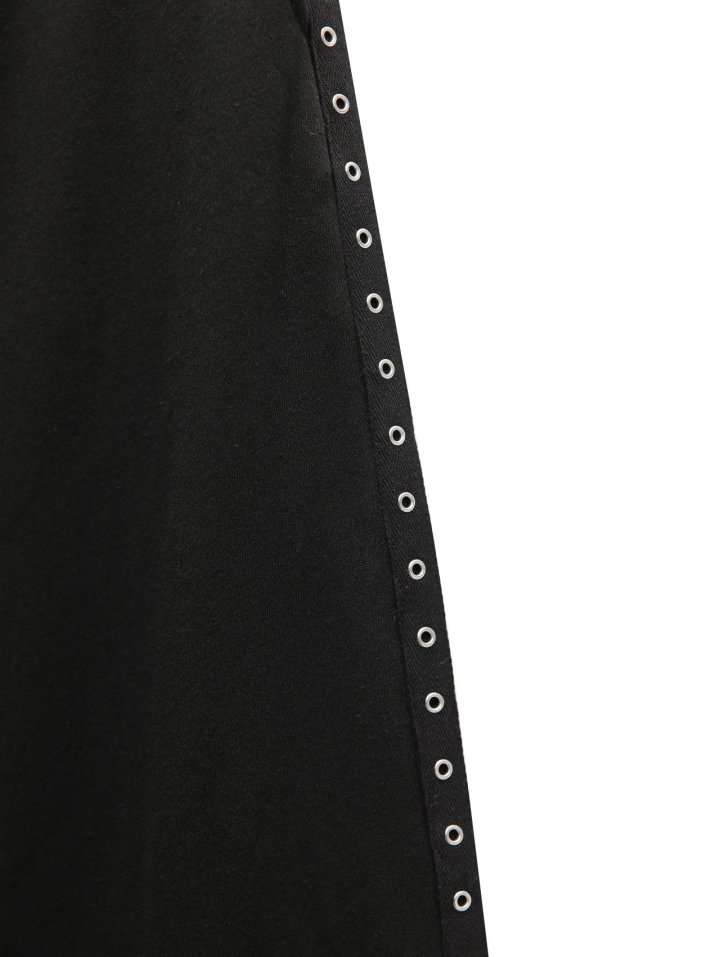 Paper Moon - Korean Women Fashion - #womensfashion - Oversized Eyelet Line Detail Sweat Wide Pants - 10