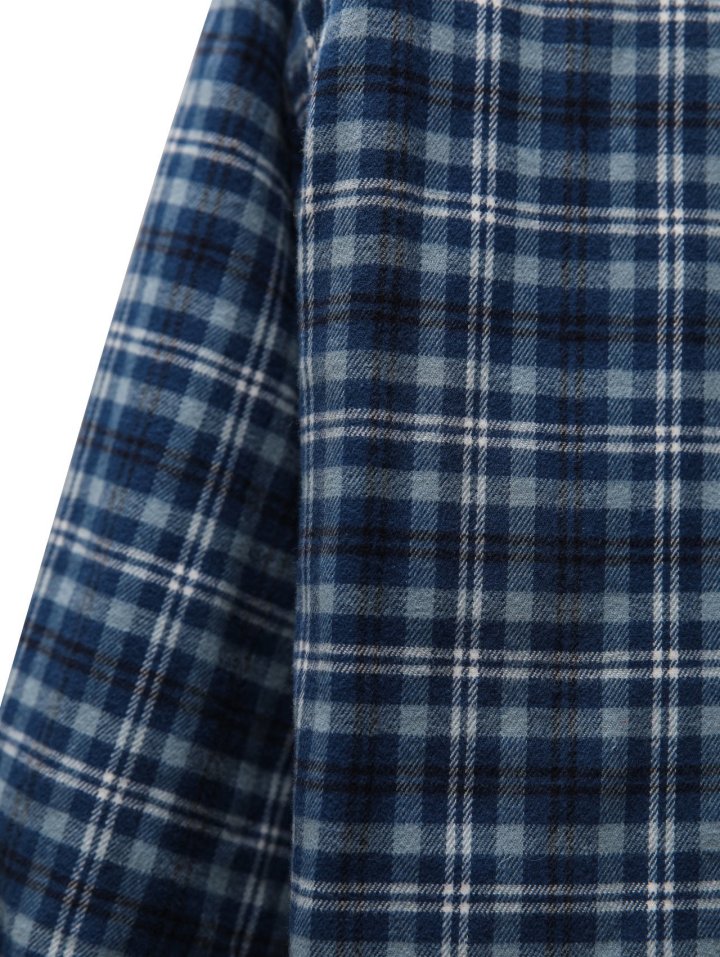 Paper Moon - Korean Women Fashion - #womensfashion - Oversized Flannel Check Quilted Button Down Shirt Jacket - 11