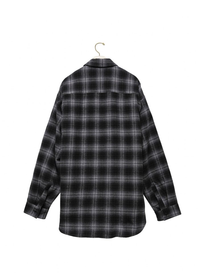 Paper Moon - Korean Women Fashion - #womensfashion - Oversized Flannel Check Quilted Button Down Shirt Jacket - 8