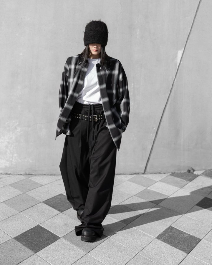 Paper Moon - Korean Women Fashion - #womensfashion - Oversized Plaid Check Button Down Shirt - 2