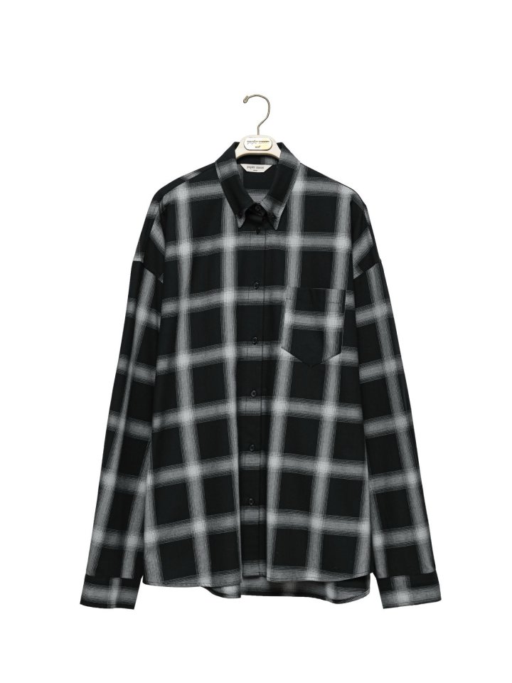 Paper Moon - Korean Women Fashion - #womensfashion - Oversized Plaid Check Button Down Shirt - 8