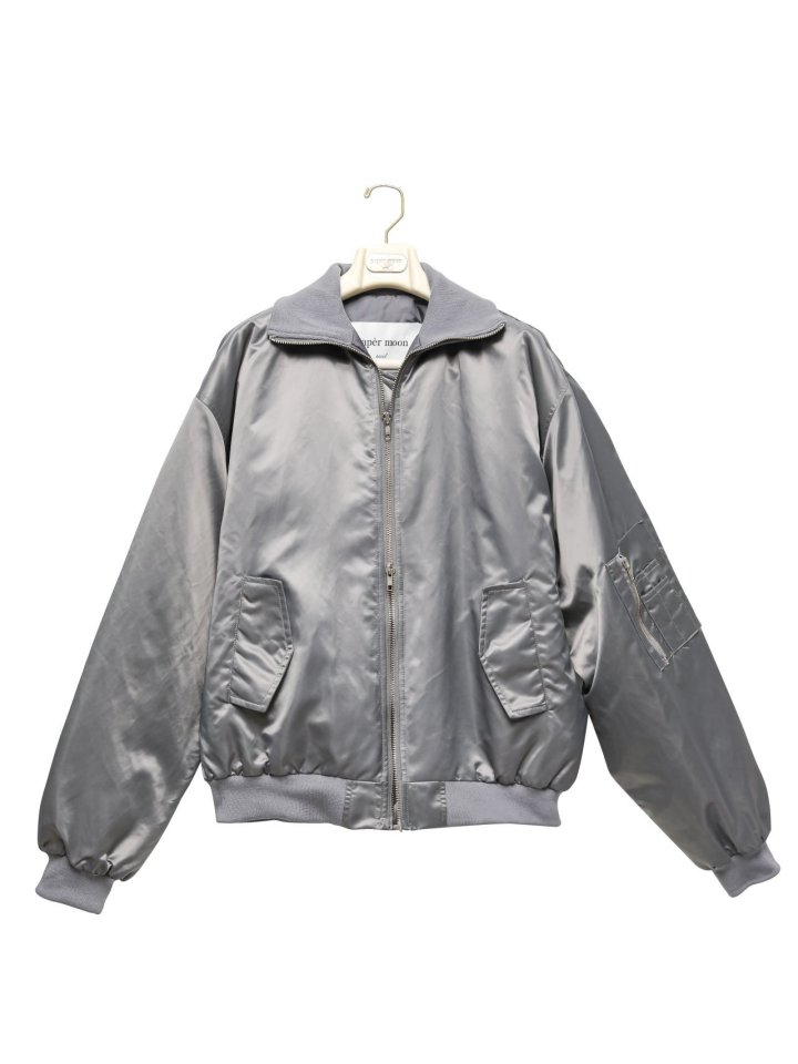 Paper Moon - Korean Women Fashion - #womensfashion - Oversized High Neck Padded Bomber Jacket - 7