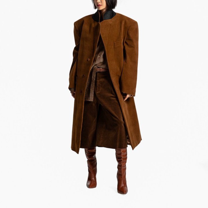 Paper Moon - Korean Women Fashion - #womensfashion - Oversized Hidden Button Single Dobby Coat - 10
