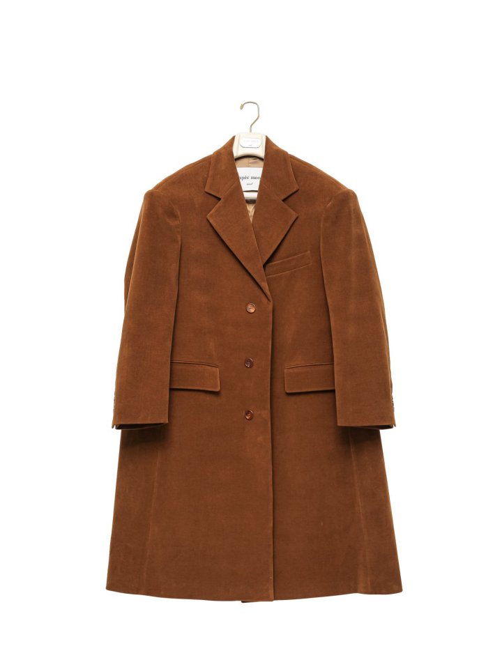 Paper Moon - Korean Women Fashion - #womensfashion - Oversized Hidden Button Single Dobby Coat - 12