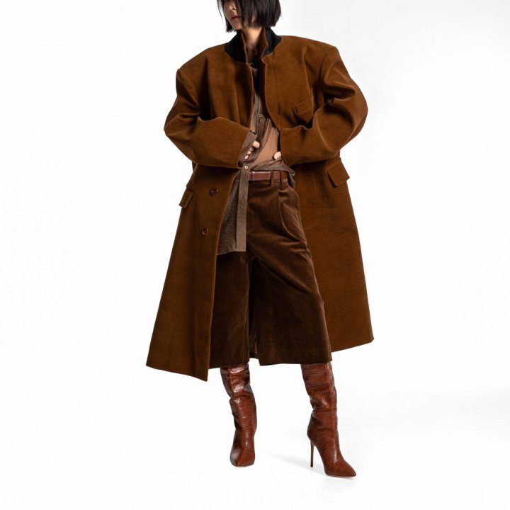 Paper Moon - Korean Women Fashion - #womensfashion - Oversized Hidden Button Single Dobby Coat - 6