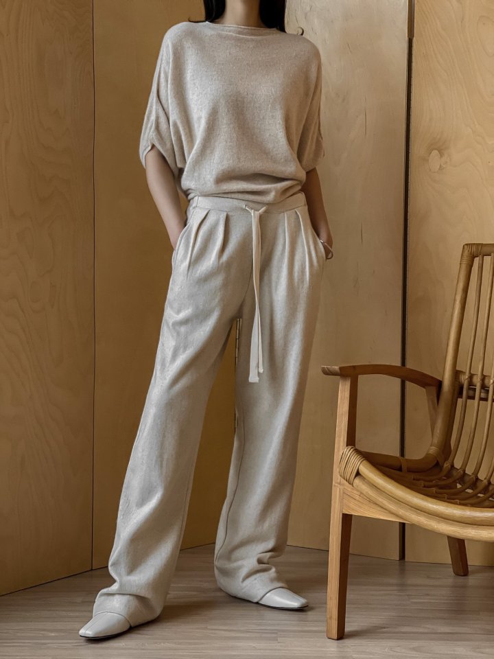 Paper Moon - Korean Women Fashion - #womensfashion - Wool Pintuck Lounge Trousers - 2