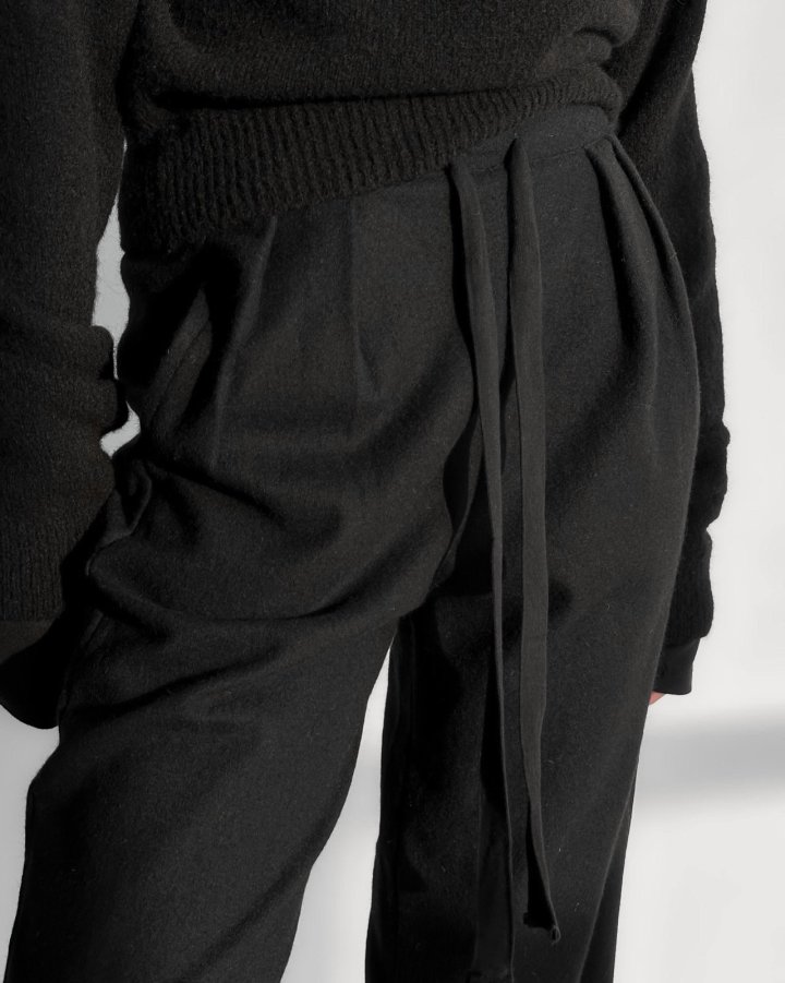 Paper Moon - Korean Women Fashion - #womensfashion - Wool Pintuck Lounge Trousers