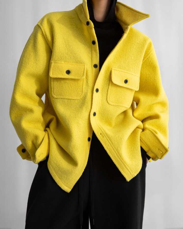 Paper Moon - Korean Women Fashion - #womensfashion - Cascentino Wool Oversized Pocket Button Down Shirt - 5