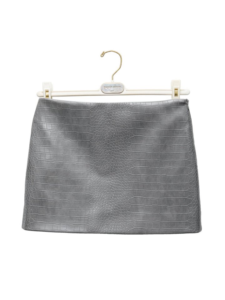 Paper Moon - Korean Women Fashion - #womensfashion - Crocodile Pattern Mini Skirt - 7