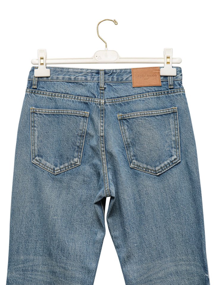 Paper Moon - Korean Women Fashion - #womensfashion - Classic Flared Denim Blue Jeans - 10