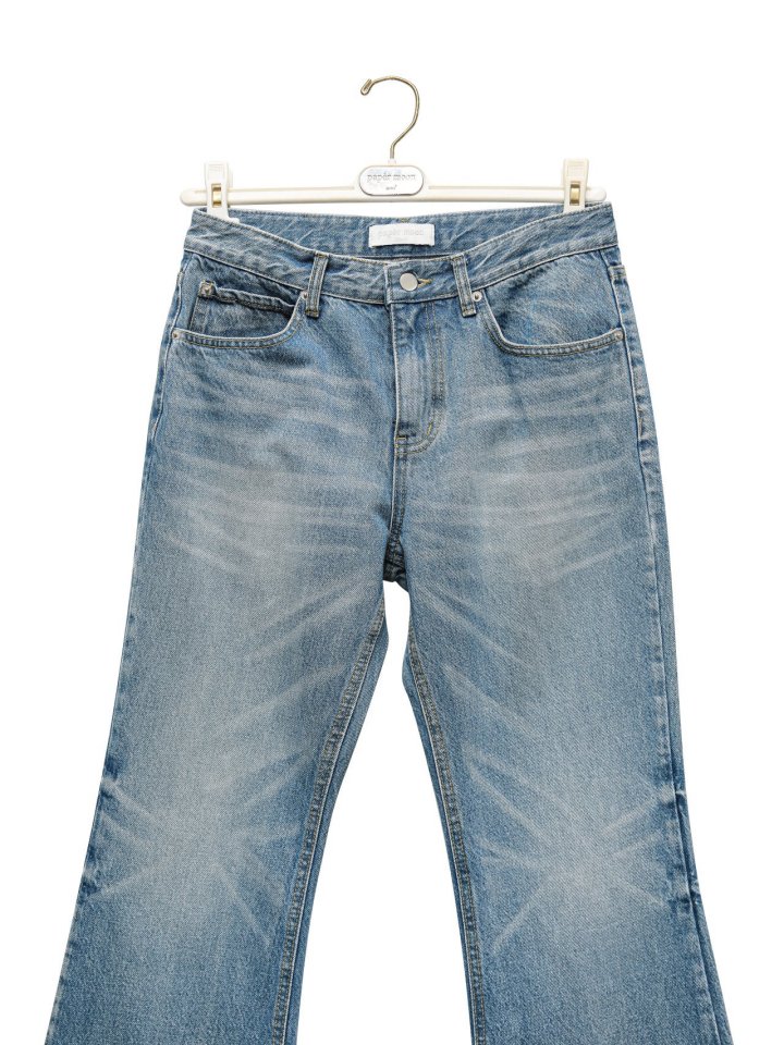 Paper Moon - Korean Women Fashion - #womensfashion - Classic Flared Denim Blue Jeans - 8
