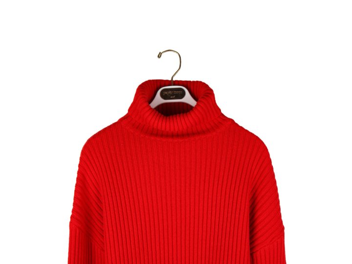 Paper Moon - Korean Women Fashion - #womensfashion - Turtleneck Ribbed Knit Mini One-piece - 5